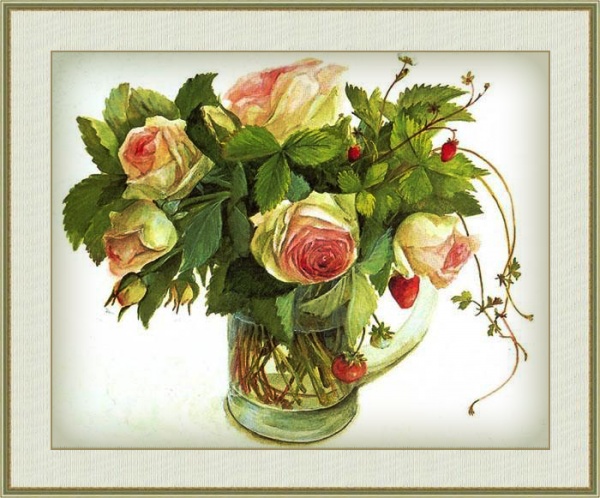 Hashimoto Fujico. Floral watercolors (74 works)