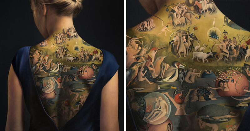 Потрясающая репродукция картины "Сад земных наслаждений", которую легко спутать с татуировкой (6 фото)
