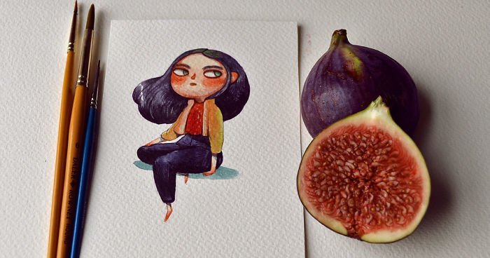 Лондонская художница представила, как выглядели бы фрукты и овощи, будь они людьми (14 фото)