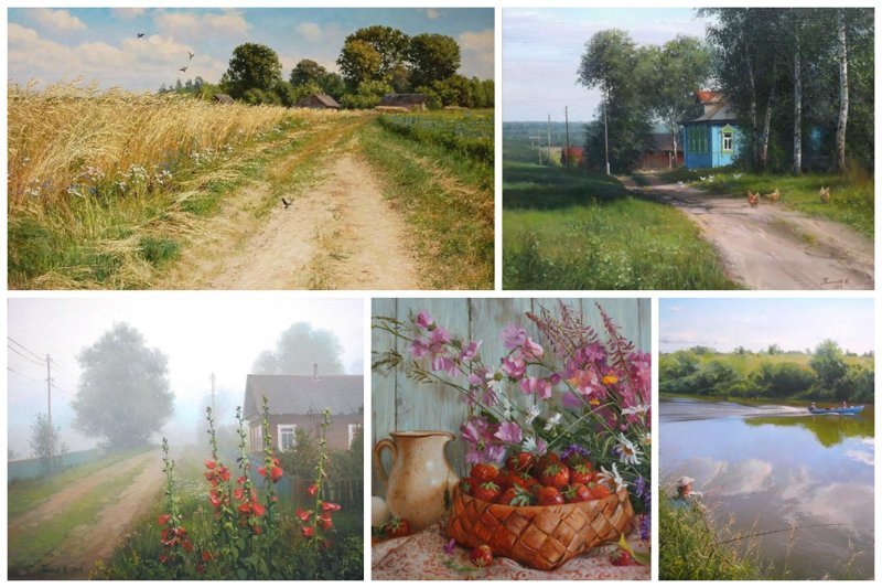 Деревня в картинах современных художников (33 фото)