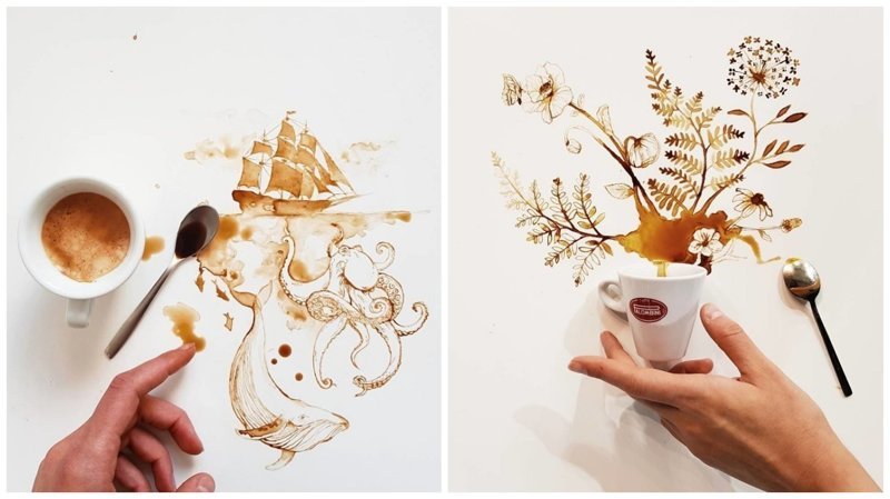 Кофейные рисунки от Джулии Бернарделли (25 фото)
