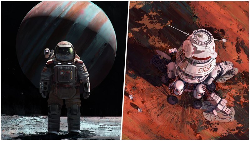 Альтернативная история освоения космоса от польского художника (26 фото)