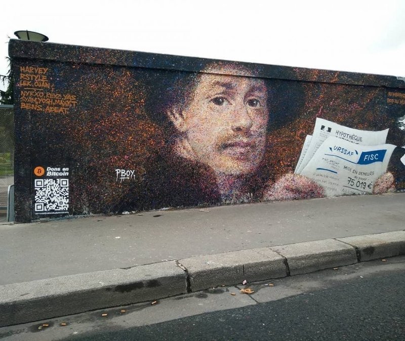 Уличный художник заработал 1000 долларов, добавив к своим граффити одну хитрую деталь (6 фото)