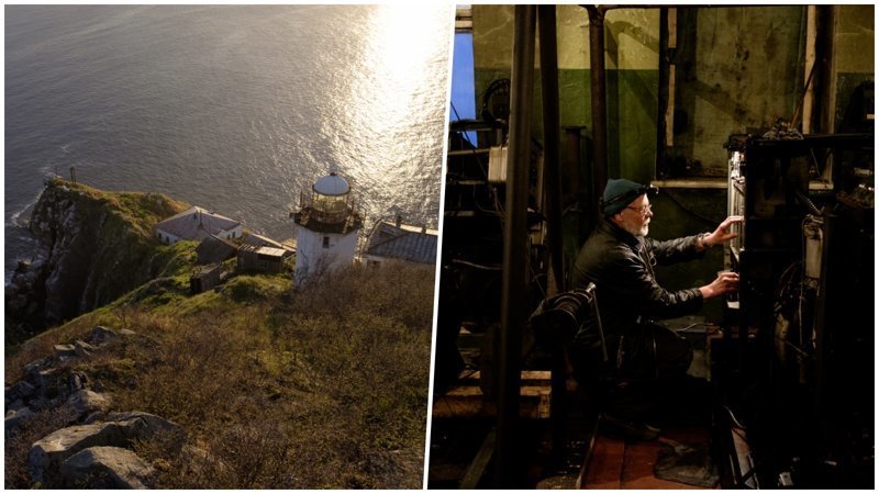 Документальный фотопроект о жизни и быте одинокого смотрителя маяка в Охотском море (21 фото)