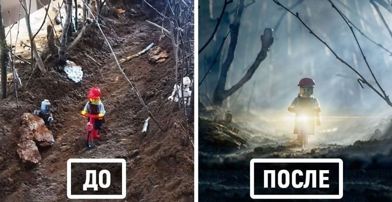 Фотограф снимает игрушки Lego и сам создаёт для них спецэффекты (32 фото)
