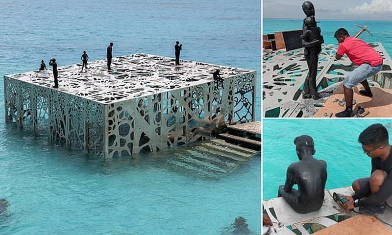 На Мальдивах по приказу властей разрушили уникальную галерею скульптур (14 фото + 1 видео)