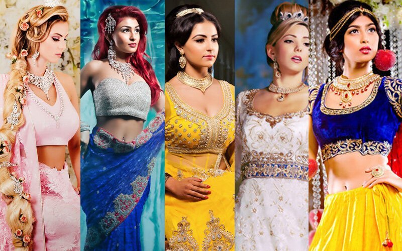 Фотохудожник представил, что было бы, если диснеевские принцессы жили в Индии (10 фото)