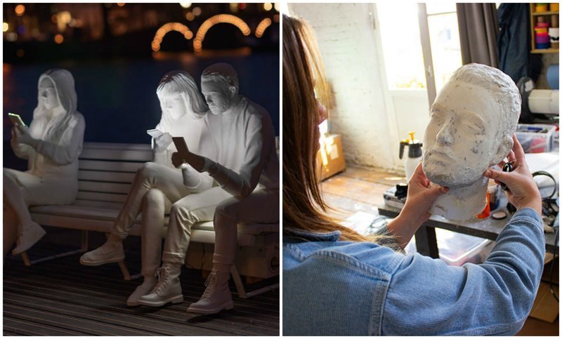 Художница создала скульптуру, показывающую зависимость людей от гаджетов (12 фото)