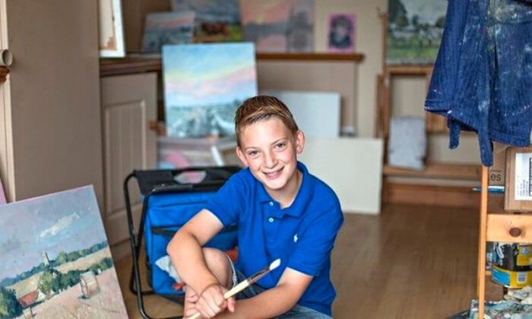 13-летний художник стал миллионером и получил прозвище «мини-Моне» (12 фото)