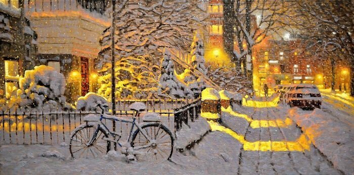 20 пейзажей канадского художника, которые заставят вас мечтать о зиме (20 фото)