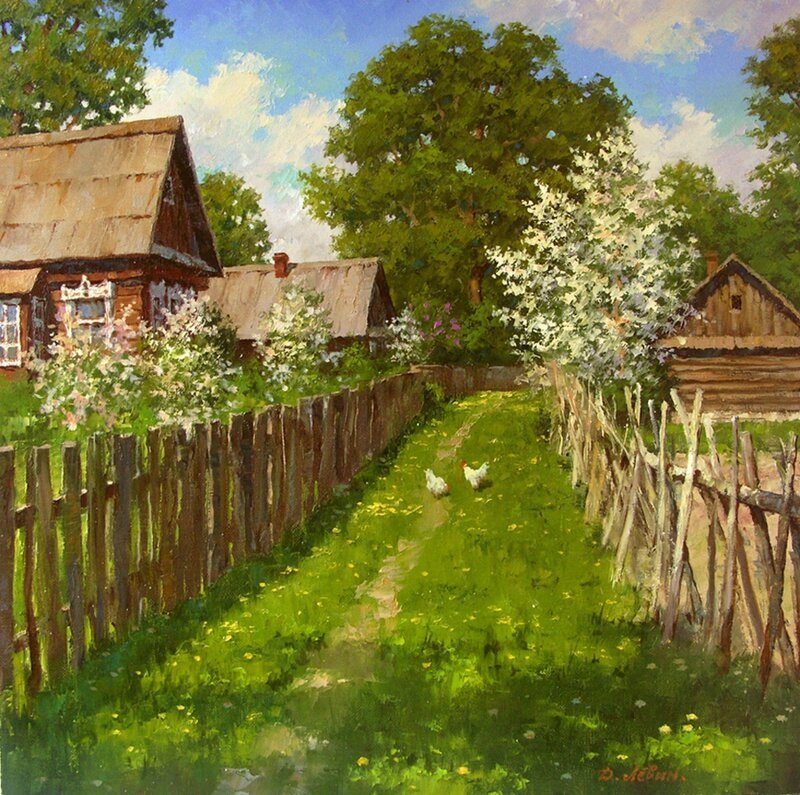 Вдали от суеты: деревенская живопись Дмитрия Лёвина (15 фото)