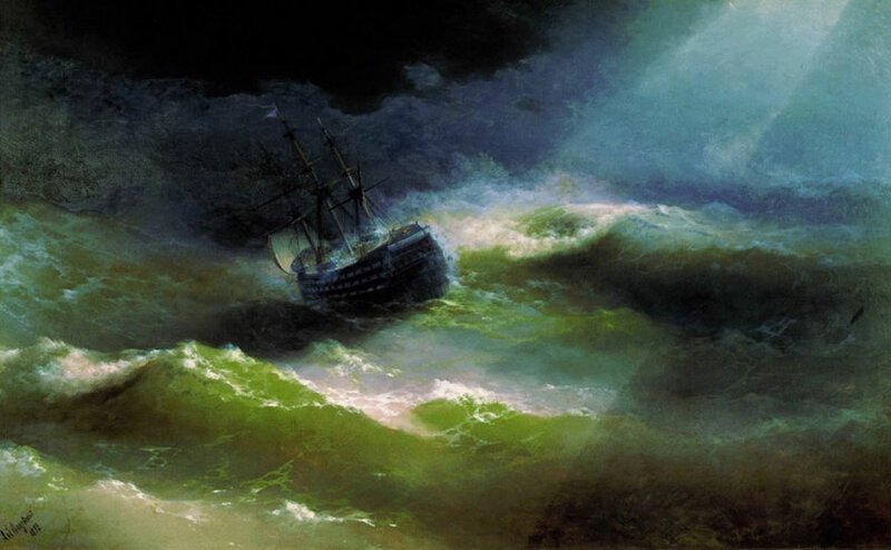 Гипнотизирующие полупрозрачные волны бушующего моря в картинах Ивана Айвазовского (10 фото)