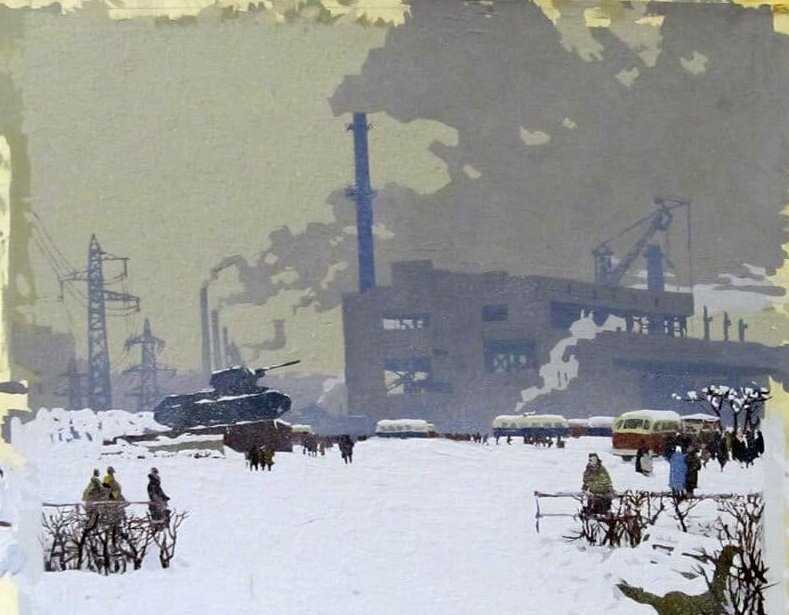 Города и сёла в советских картинах (34 фото)