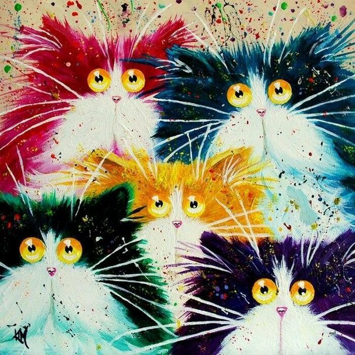 Радужные кошки от Ким Хаскинс (19 фото)