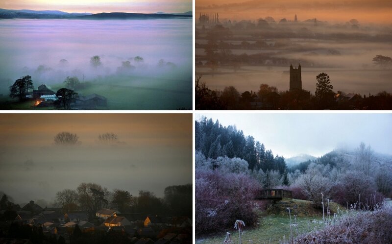 Красивые фотографии заморозков и туманов в Великобритании (13 фото)
