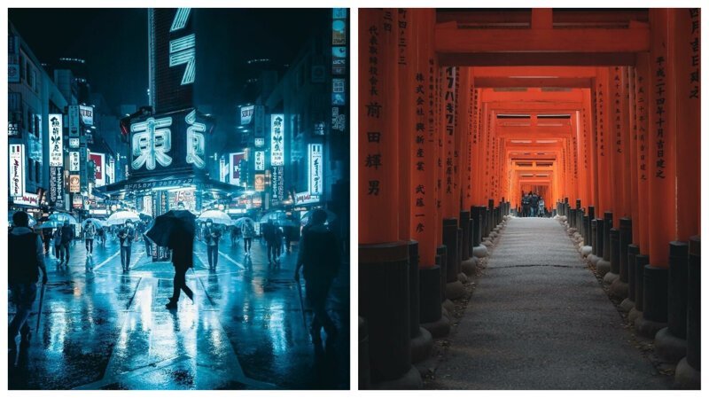 Ночь и день: потрясающие городские пейзажи из Японии (26 фото)