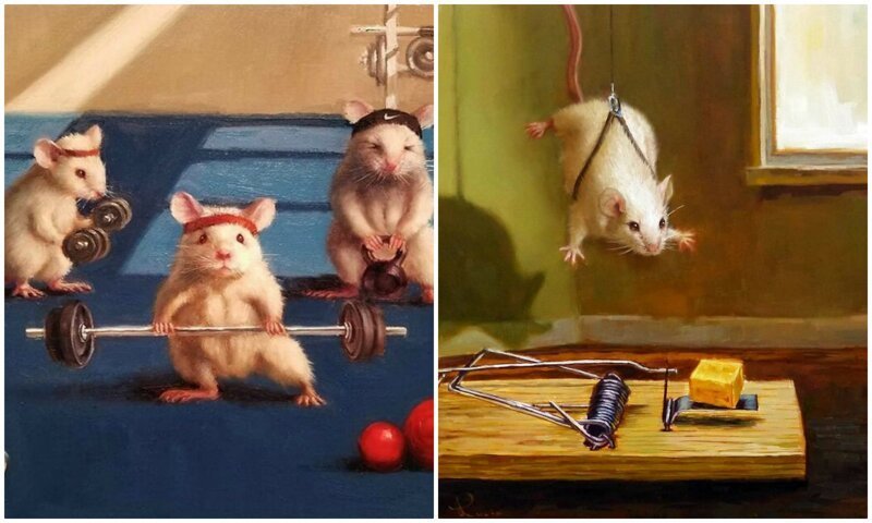 Художница рисует повседневную жизнь мышек в "человеческих" ситуациях (31 фото)