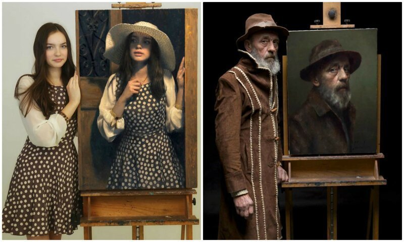 Польский художник показал моделей со своих портретов - сходство поражает (21 фото)