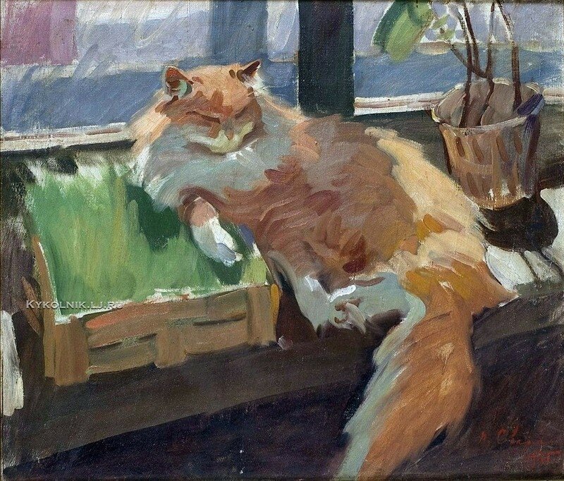 Кошки в советском искусстве (40 фото)