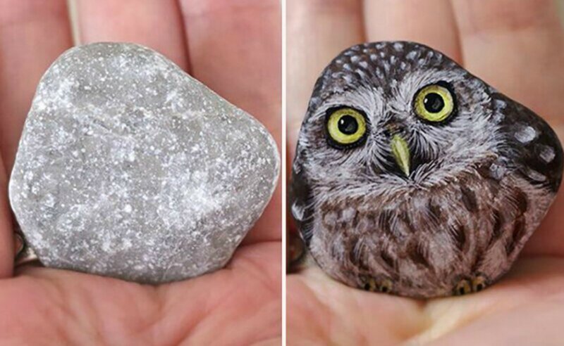 Японская художница превращает камни в милейших животных (31 фото)