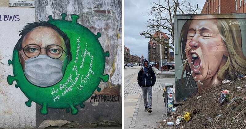 Уличные художники против коронавируса (30 фото)