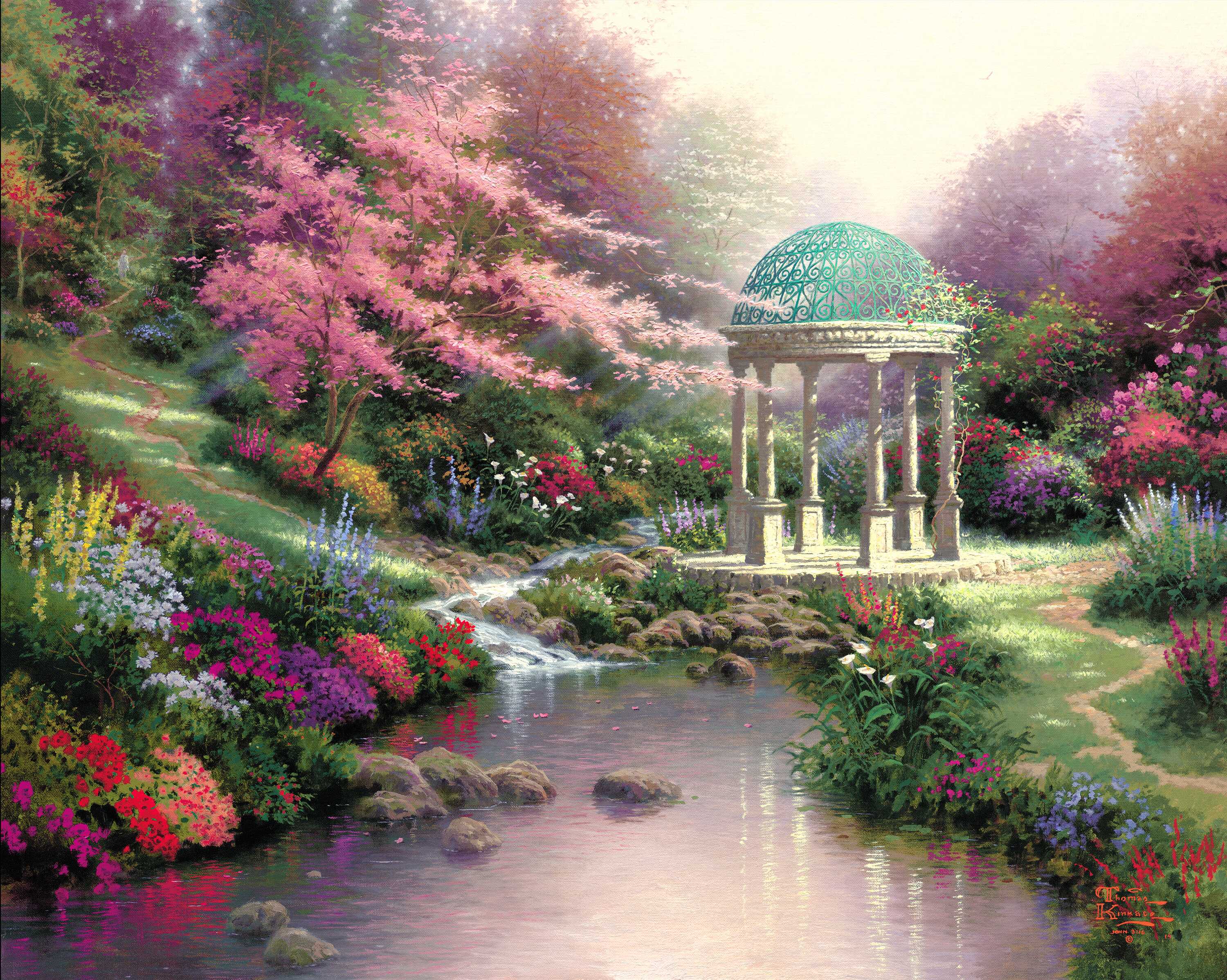 Волшебный сад песня слушать. Райский сад *художник Thomas Kinkade.