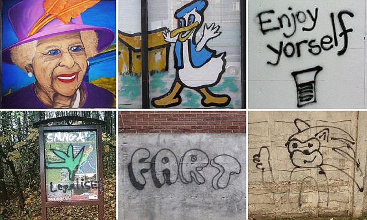 Граффити, за которые их авторам должно быть стыдно! (17 фото)