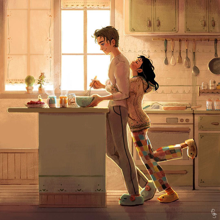 Корейский художник воплотил в иллюстрациях «то самое чувство, когда ты влюблен»