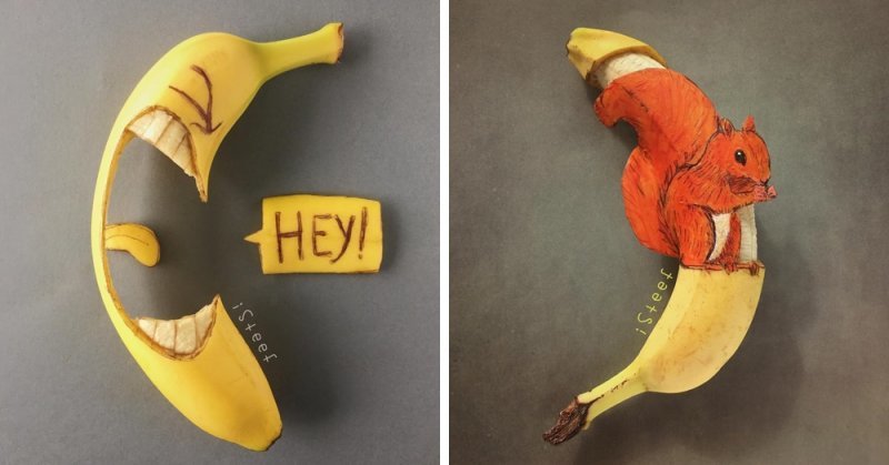 Художник превращает бананы в произведения искусства, и получается удивительный результат (42 фото)