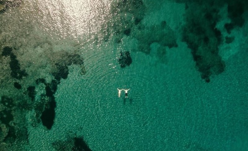 “Love really is in the air”: cool wedding photos from a drone (9 photos)
