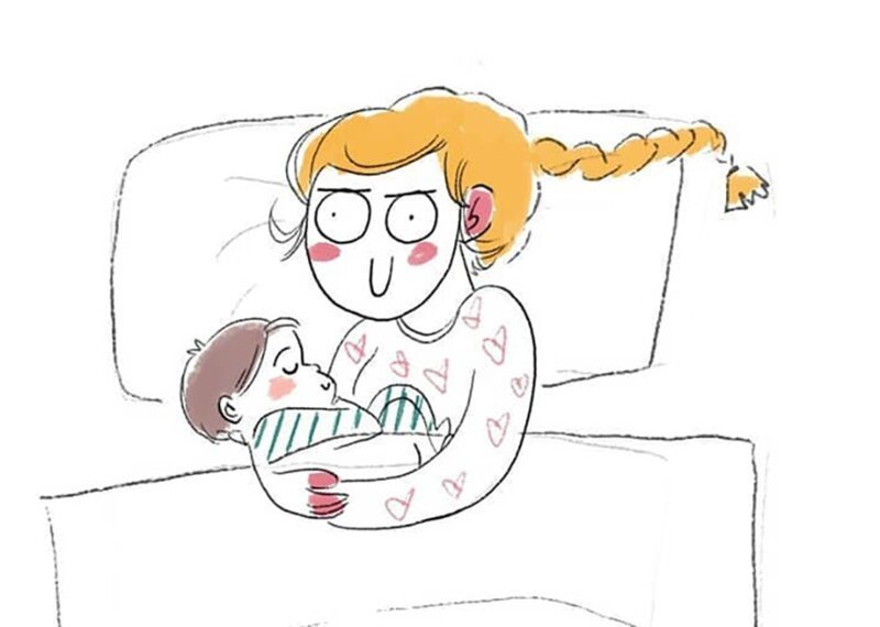 Дома после роддома: художница рисует забавные комиксы о материнстве (24 фото)