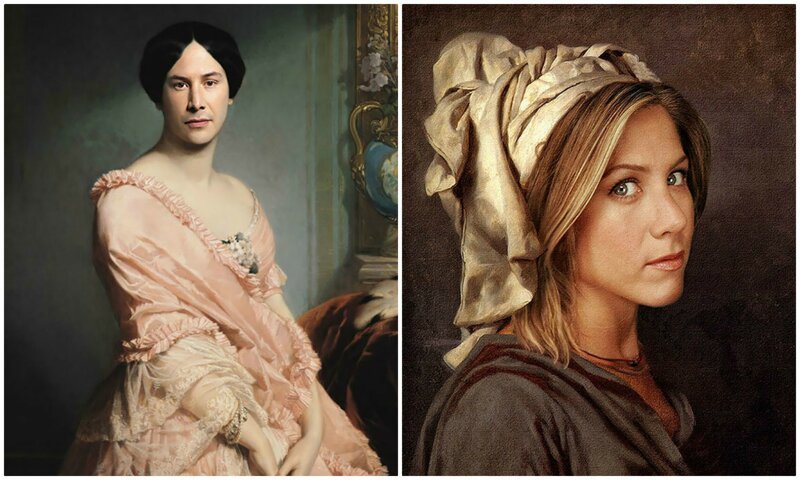 Современное искусство оно такое: классические портреты с лицами знаменитостей (35 фото)