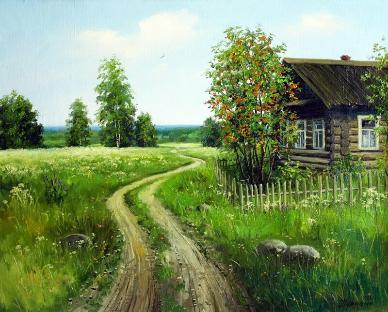 Village spaces. Artist Sergei Kuritsyn (15 photos)