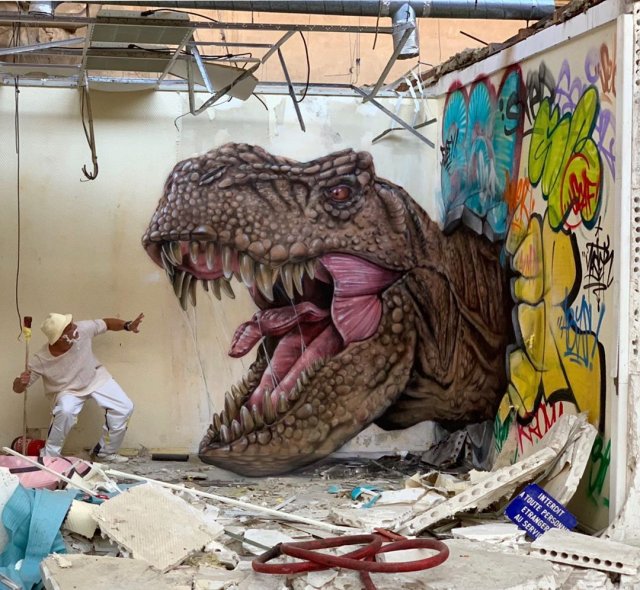 Уличные граффити Скаф, от которых становится не по себе (14 фото)