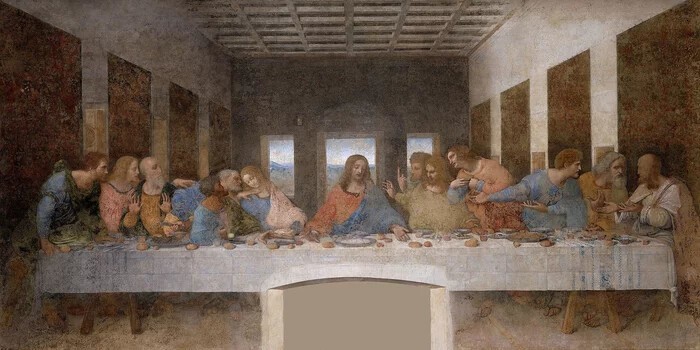 «Тайная вечеря» Леонардо да Винчи, или какие тайны хранит роспись. Разбор деталей и мифов (12 фото)