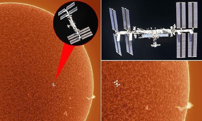 Астрофотограф поймал идеальный момент, чтобы снять МКС на фоне Солнца (7 фото)