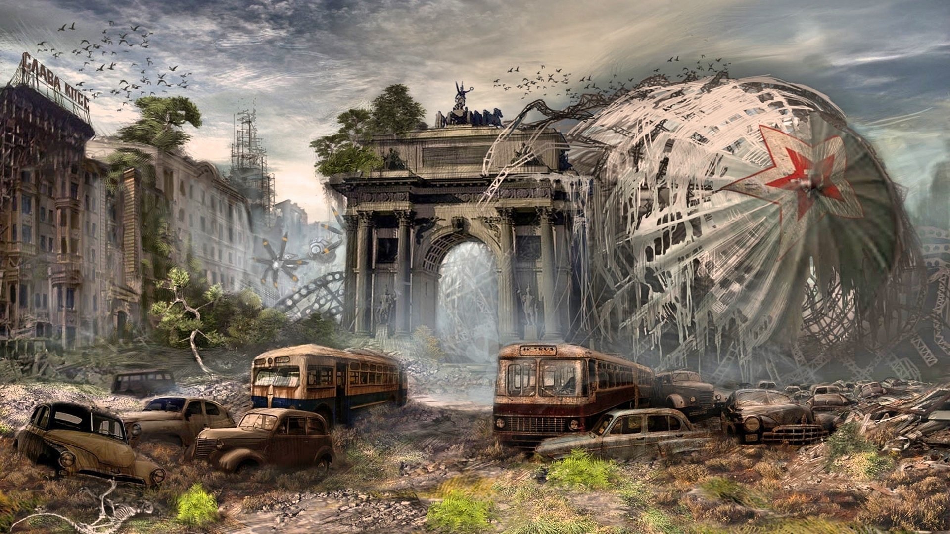 Жизнь после смерти: мир постапокалипсиса в картинах Sci-Fi художников (25 фото)