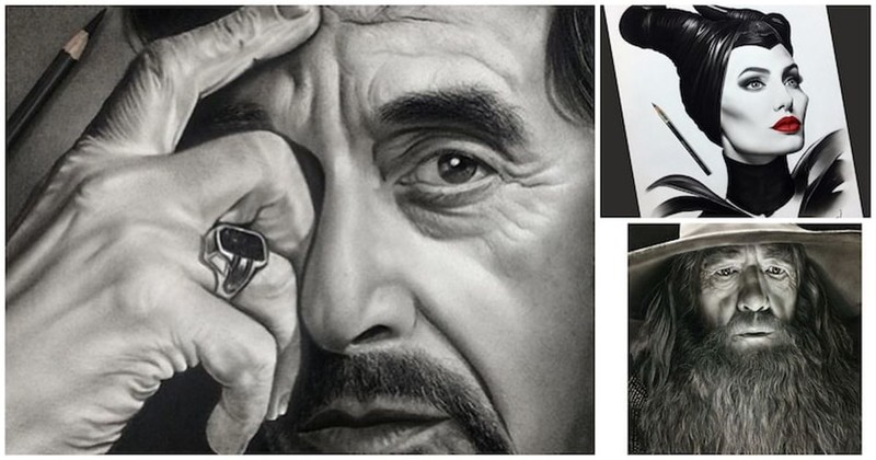 Художник рисует фотографически точные портреты знаменитостей простым карандашом (17 фото)
