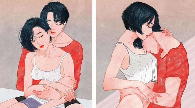 Интимные иллюстрации художника из Южной Кореи (11 фото)