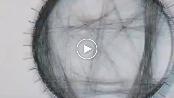 The guy who makes an unusual drawing using threads